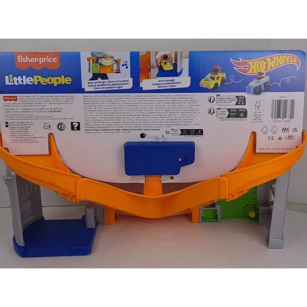 Fisher-Price Little People Hot Wheels‎ Race And Go Trackset Wheelies Fuel Up